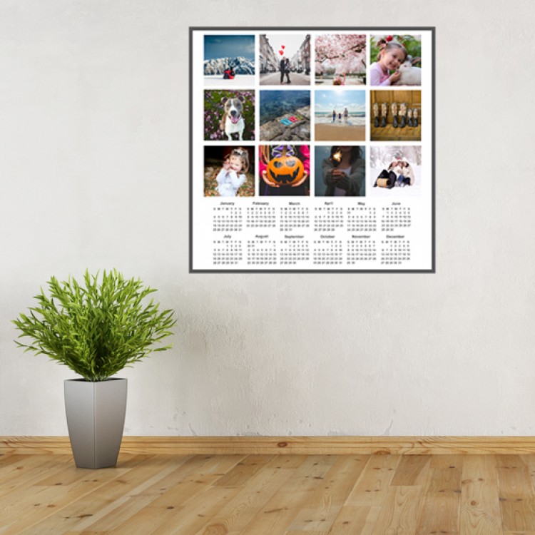 Vinyl Wall Art - Add Your Photos - Calendar